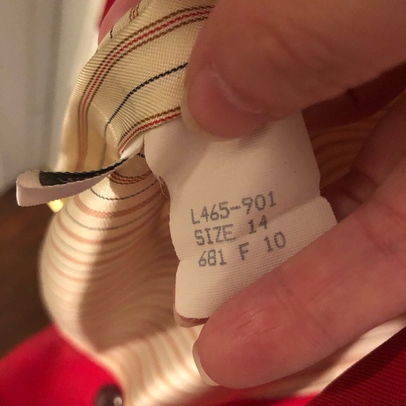 Vintage 1950s Pendleton Red Wool Women’s Blazer with Striped Lining - Picture 8 of 10